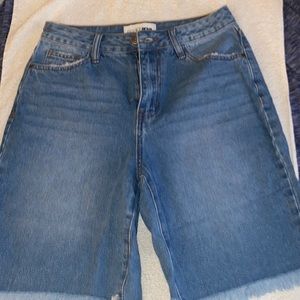 Fashion nova Yours Truly Non Stretch Denim Bermuda Shorts